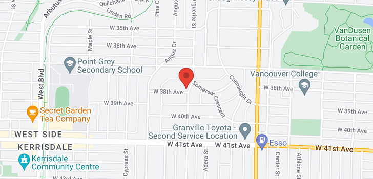 map of 1707 W 38TH AVENUE
